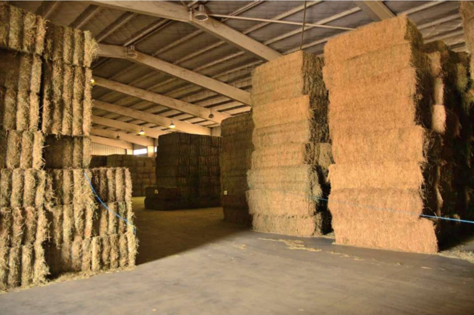 Stock de megafardos organizado en depósito